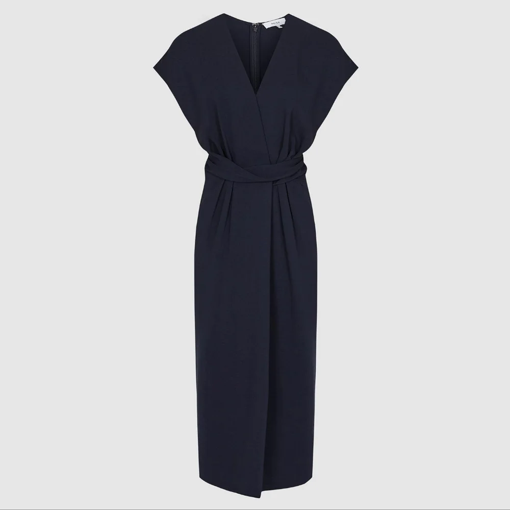 *Restock!* NWT REISS | Midi Wrap Dress - Picture 6 of 8